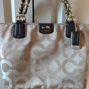 Coach Madison OP ART Signature Tote